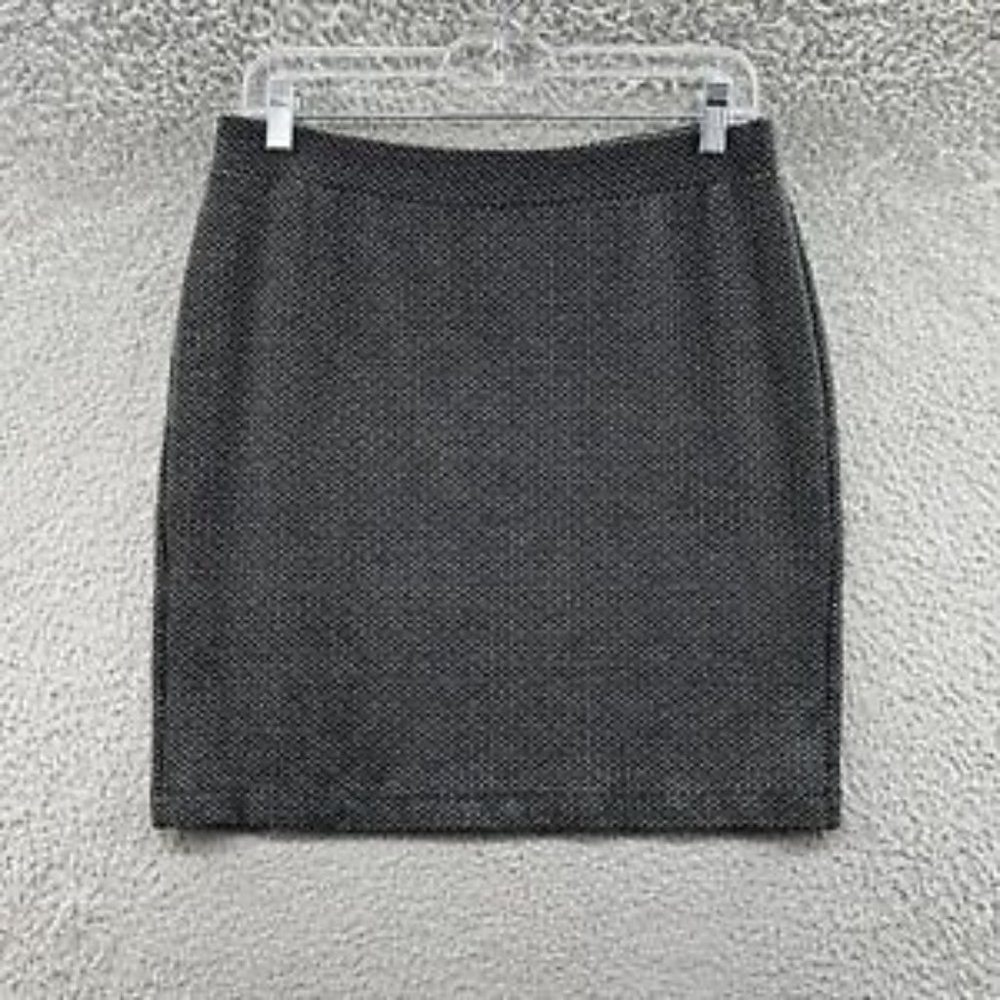 LOFT Skirt Women's Medium Black‎ & White Geometric Tube Skirt Size M